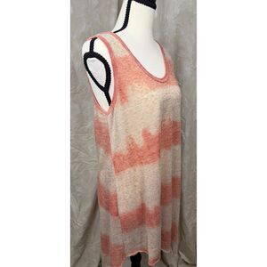 Anthropologie Eri + Ali Boho Tunic M Raw Hem Beach Dress Relaxed Style